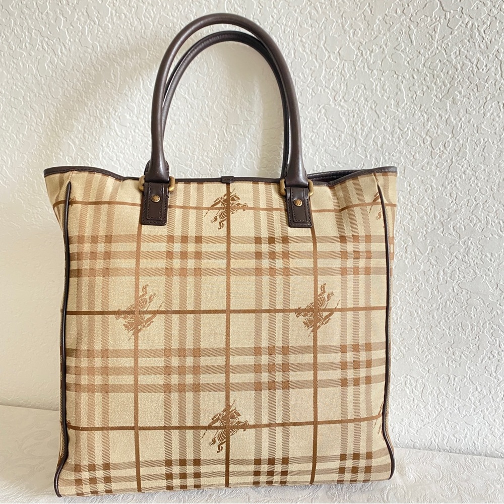 Burberry check large canvas tote - Picture 2 of 13